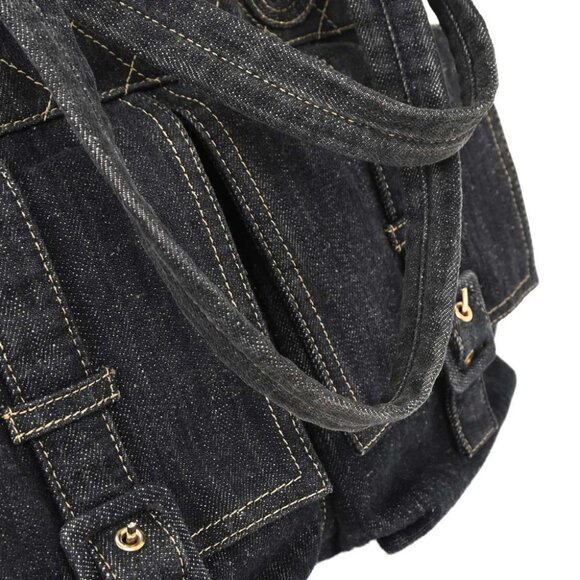 Chanel Navy Sparkling Denim Tote Handbag - Picture 4 of 10